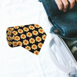 Yellow Dahlia Floral Pattern on Black Tie<br><div class="desc">Dress in style with this stylish tie that features an image of a yellow flower on a black background and printed in a repeating pattern.</div>