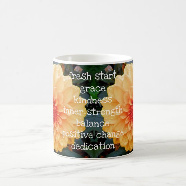 Yellow Dahlia Flower  Coffee Mug (Center)