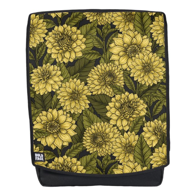 Yellow Dahlia garden Backpack (Front)