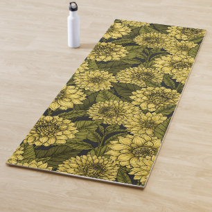 Yellow Dahlia garden Yoga Mat