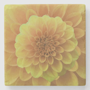Yellow Dahlia Stone Coaster