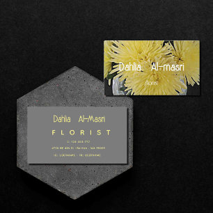 yellow dahlias business card