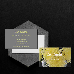 yellow dahlias business card