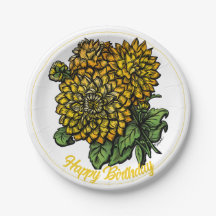 Yellow Dahlias Floral