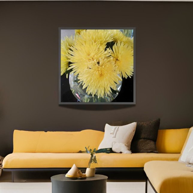 yellow dahlias -painting  poster (Creator Uploaded)