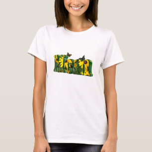 Yellow Daisies and Butterflies Mum T-Shirt