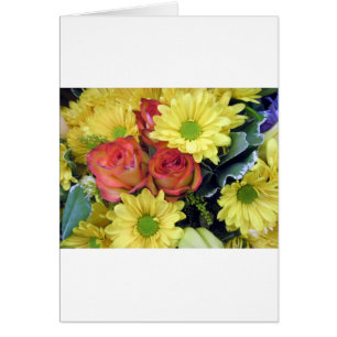 Yellow Daisies and Red Roses