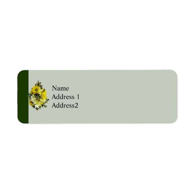 Yellow Daisies and White Mums Save the Date Set (Front)