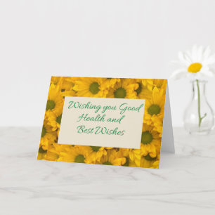 Yellow Daisies Get Well Card