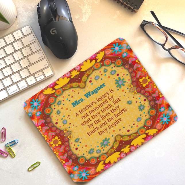 Yellow Daisies Inspirational Inspirivity Teacher  Mouse Pad (Creator Uploaded)