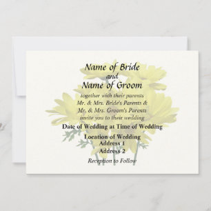 Yellow Daisies Invitation