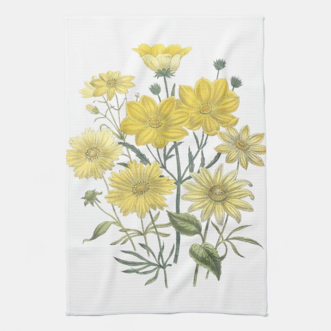 Yellow Daisies Wildflowers Towels (Vertical)
