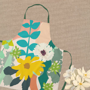 Yellow Daisy Abstract Modern Colour Blocks   Apron