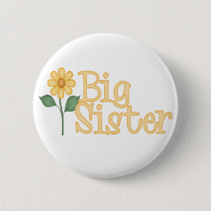 Yellow Daisy Big Sister 6 Cm Round Badge