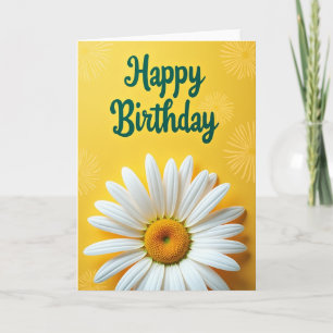 Yellow Daisy Birthday Card