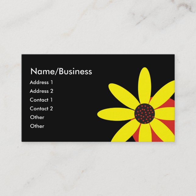 Yellow Daisy Business Card (Front)