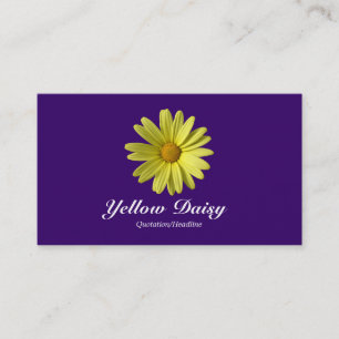 Yellow Daisy - Deep Purple Business Card