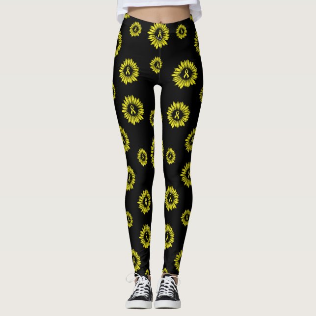 Yellow Daisy...Endometriosis Leggings (Front)