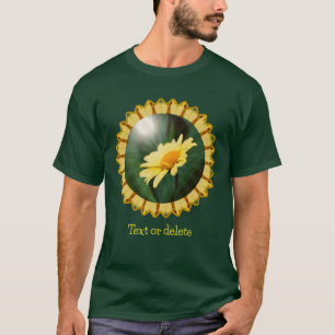 Yellow Daisy Floral Abstract Art Personalized T-Shirt