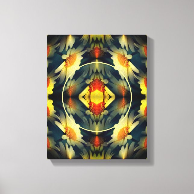 Yellow Daisy Flower Abstract Create Your Own Photo Canvas Print (Front)