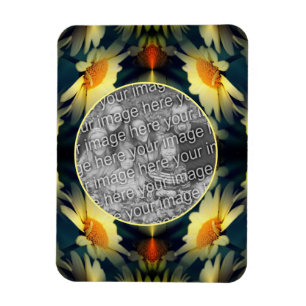 Yellow Daisy Flower Abstract Create Your Own Photo Magnet