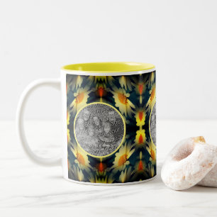 Yellow Daisy Flower Abstract Create Your Own Photo Two-Tone Coffee Mug