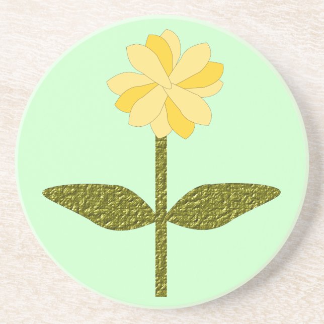 Yellow Daisy Flower Coasters (Front)