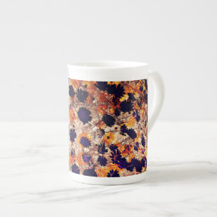 Yellow daisy flower floral pattern digital art bone china mug