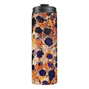 Yellow daisy flower floral pattern digital art thermal tumbler