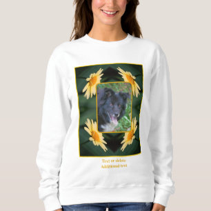 Yellow Daisy Flower Frame Create Your Own Photo Sweatshirt