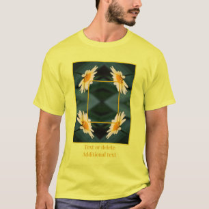 Yellow Daisy Flower Frame Create Your Own Photo T-Shirt