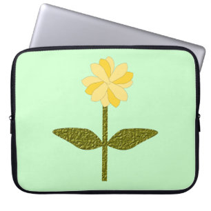Yellow Daisy Flower Laptop Bag