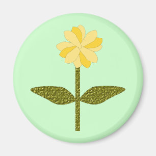 Yellow Daisy Flower Magnet