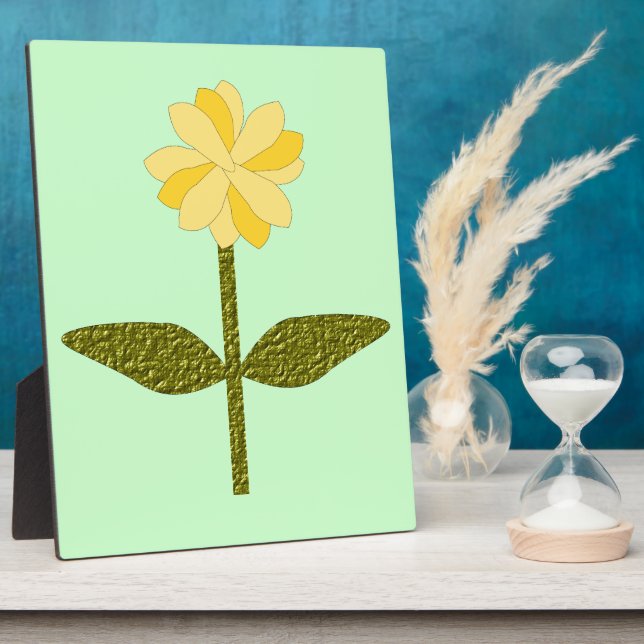 Yellow Daisy Flower Plaque (Side)