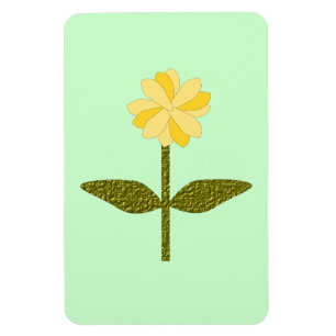 Yellow Daisy Flower Premium Magnet
