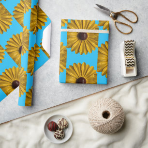Yellow Daisy Flower Spring Summer Garden Birthday Wrapping Paper