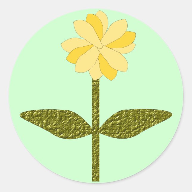 Yellow Daisy Flower Sticker (Front)