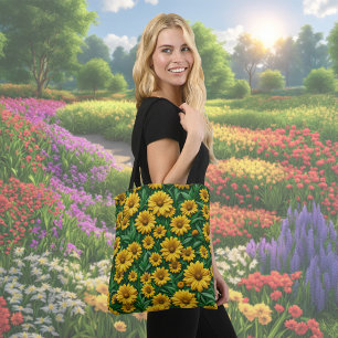 Yellow Daisy Flower Tote Bag