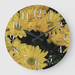 Yellow Daisy Flowers Floral Photo Clock