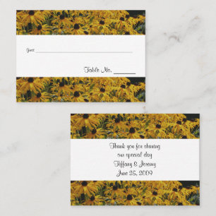 Yellow Daisy Flowers Wedding Table Place Card