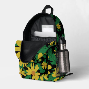 Yellow daisy flowers with green leaves Case-Mate Printed Backpack