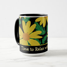 Yellow daisy flowers with green leaves 