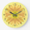 Yellow Daisy Kitchen Clock