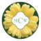 Yellow Daisy My Monogram Green