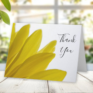 Yellow Daisy Petals Wedding Bridesmaid Thank You Card