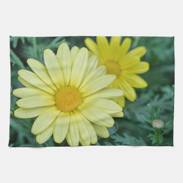 Yellow Daisy PhotoArt Tea Towel (Horizontal)