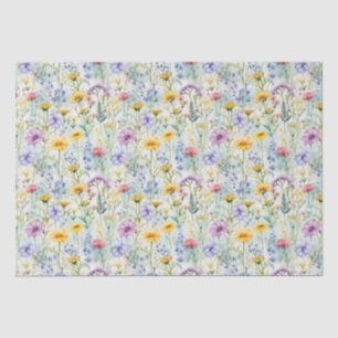 Yellow Daisy Wildflower Floral Pattern Tissue Paper