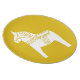 Yellow Dala Horse Plate (Right Side)