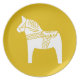 Yellow Dala Horse Plate (Front)