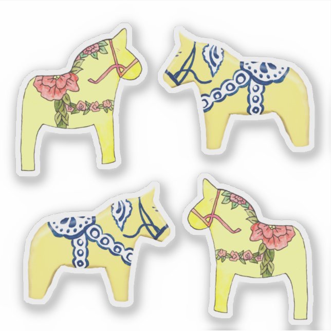 Yellow Dala Horses (Front)